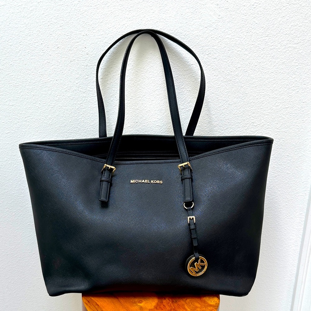 Michael Kors large Black leather tote